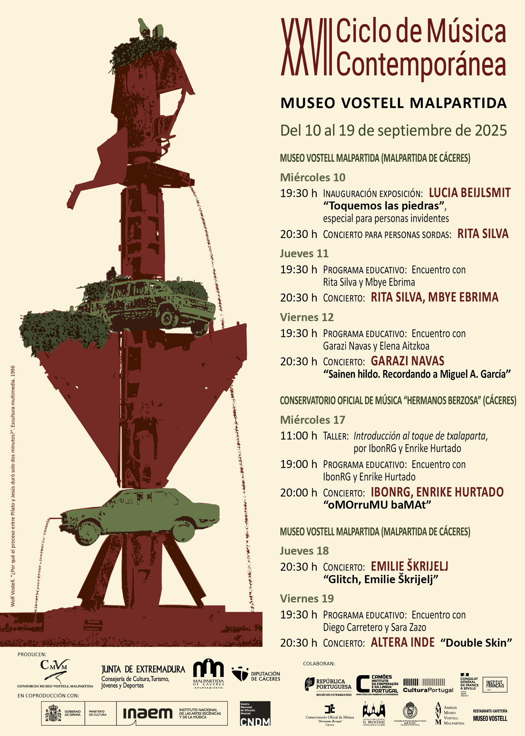 2025 _ XXVII Ciclo Musica Contemporanea _ Cartel