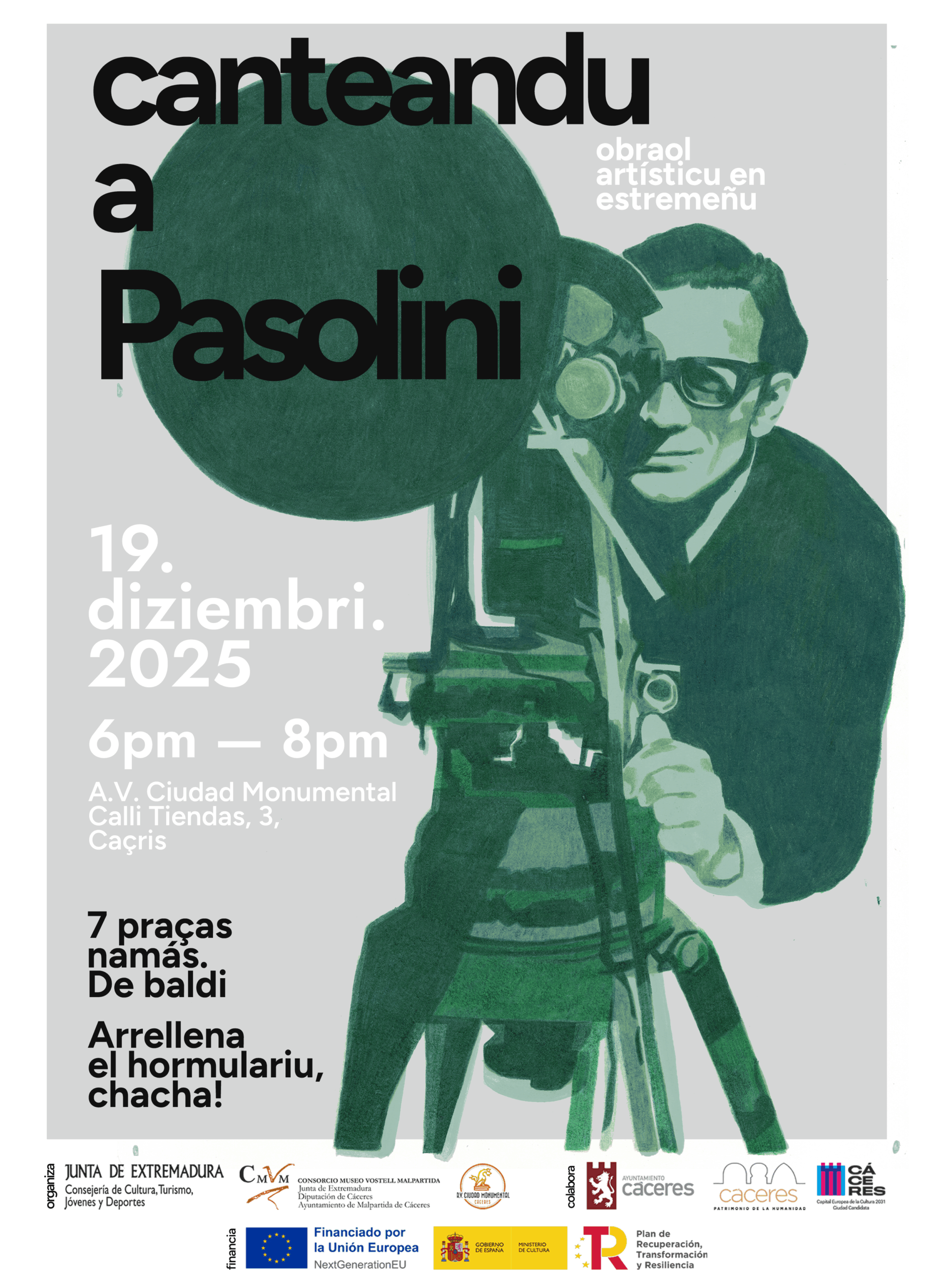 Cartel actualizado - Canteandu a Pasolini